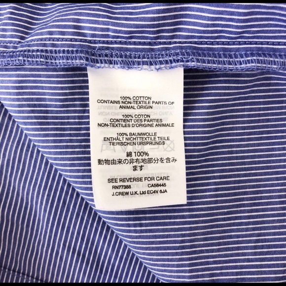 J CREW BUTTON AND RUFFLE TOP - Picture 6 of 7